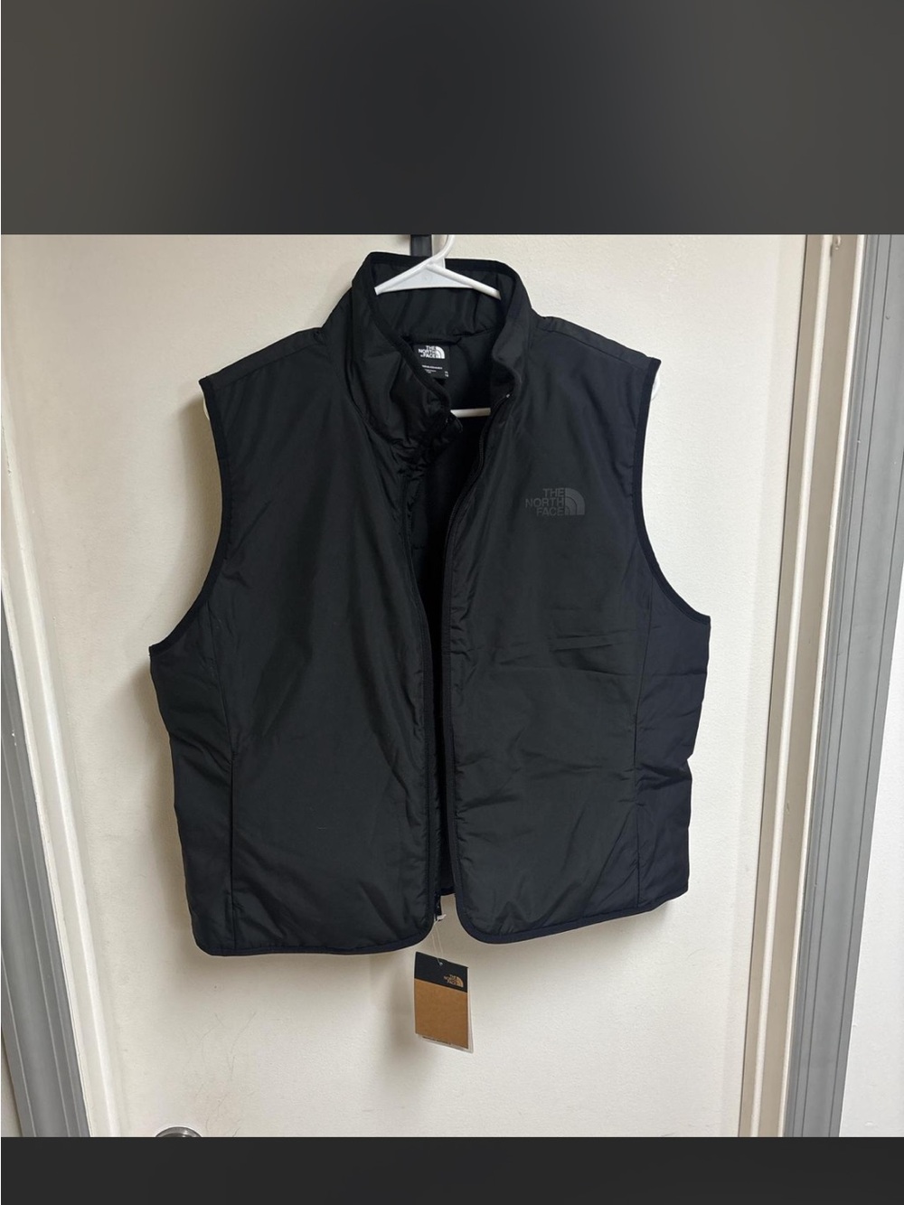 The North Face Black Insulated Vest with Stand Collar